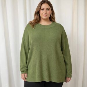 FP Beach Lightweight Cotton-Blend Summer Layer Sweater in Green Size XL